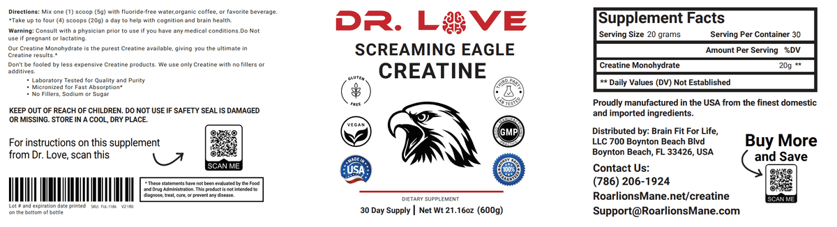 Brain Power Bundle: ROAR Lion's Mane + Creatine + Brain Nutrition